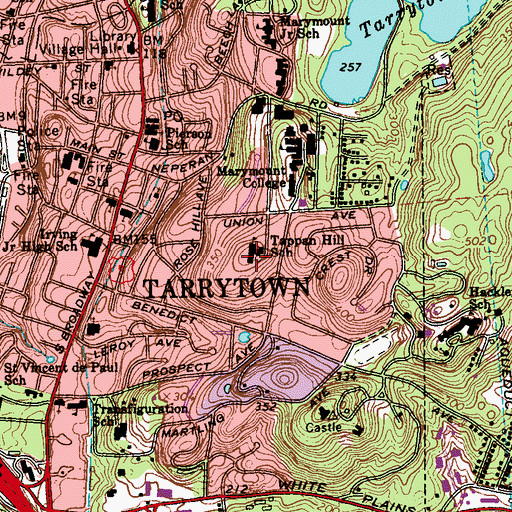 Topographic Map of Tappan Hill, NY