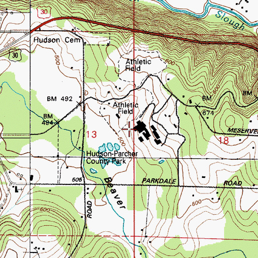 Topographic Map of Rainier Junior - Senior High School, OR