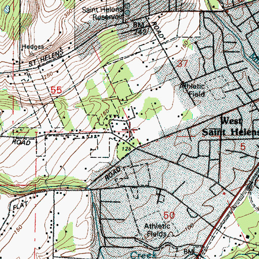 Topographic Map of McBride Elementary School, OR