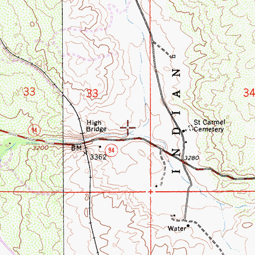 Topographic Map of Diabold Canyon, CA