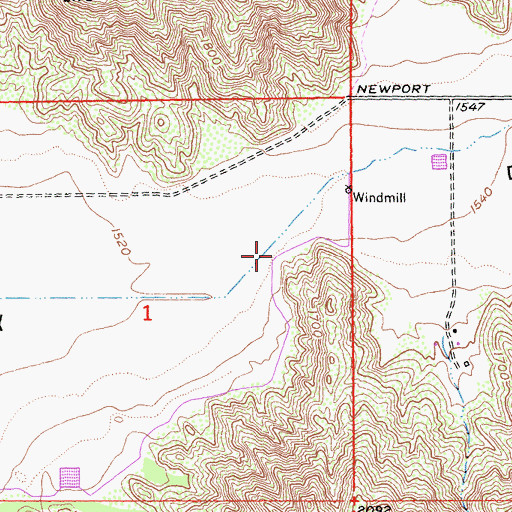 Topographic Map of Diamond Valley, CA
