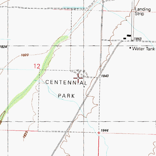 Topographic Map of Centennial Park, AZ