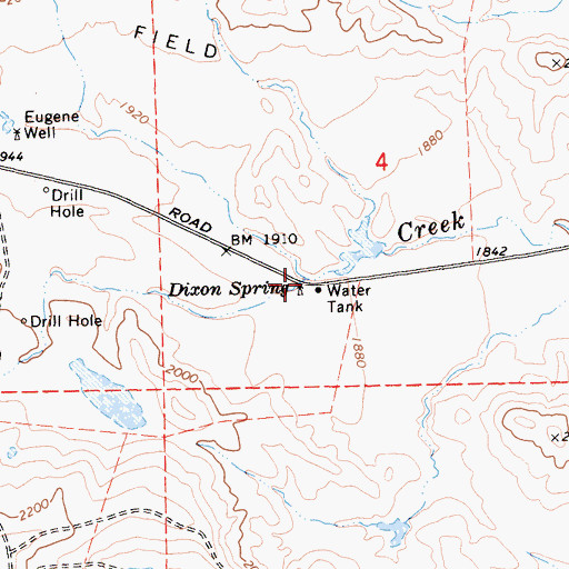 Topographic Map of Dogwood Lateral Six, CA