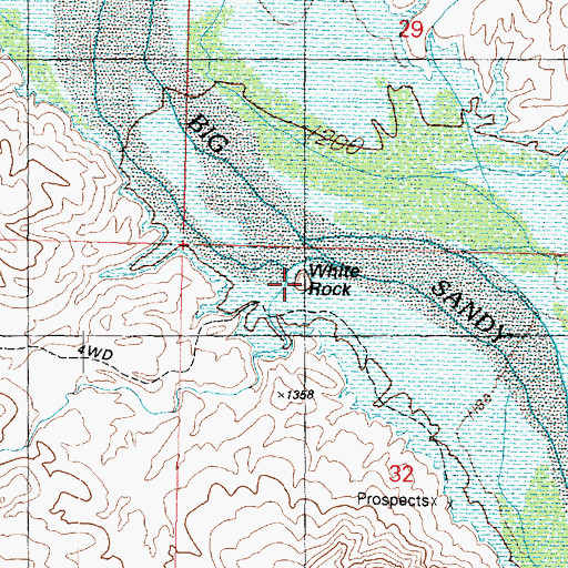 Topographic Map of White Rock, AZ
