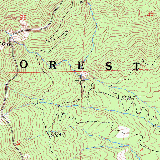 Topographic Map of Dome Creek, CA