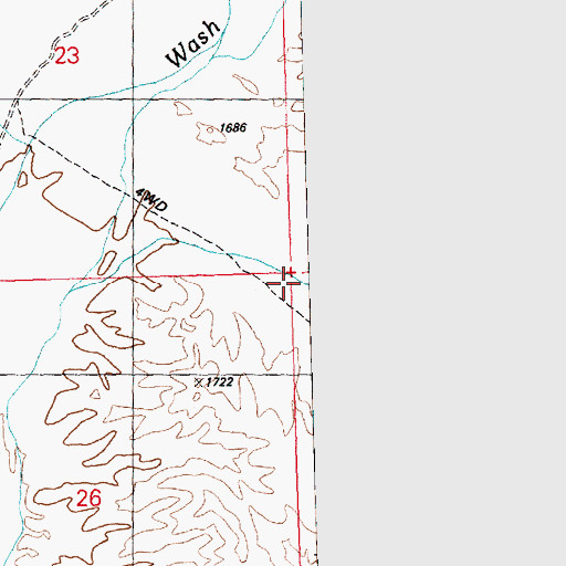 Topographic Map of Arrowweed Spring, AZ