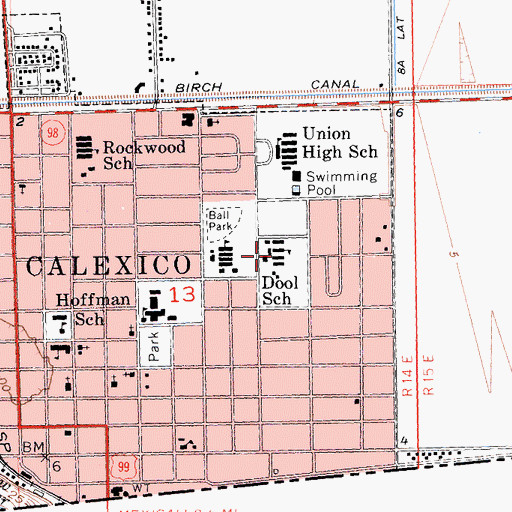 Topographic Map of Dool Elementary School, CA