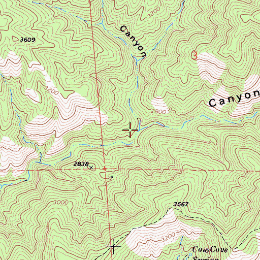 Topographic Map of Dougherty Canyon, CA