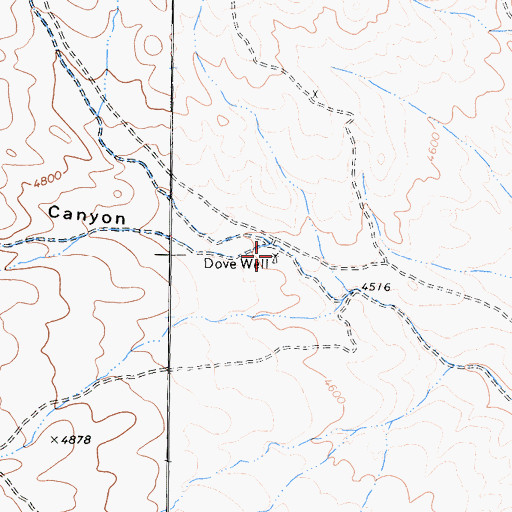 Topographic Map of Dove Well, CA