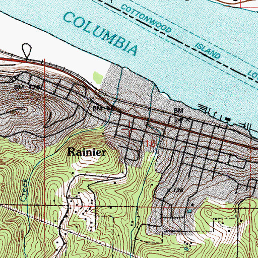 Topographic Map of North Columbia Academy, OR