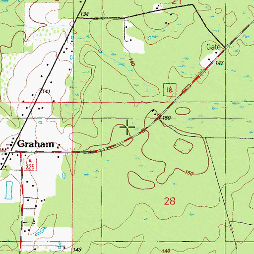 Topographic Map of Praise Christian Assembly, FL