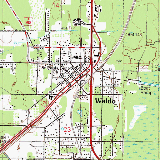 Topographic Map of Veterans Memorial Park, FL