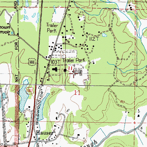 Topographic Map of North Bay Elementary School, OR
