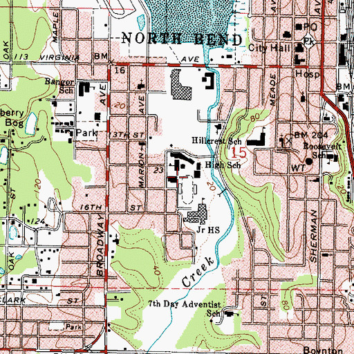 Topographic Map of Oregon Coast Technology School, OR