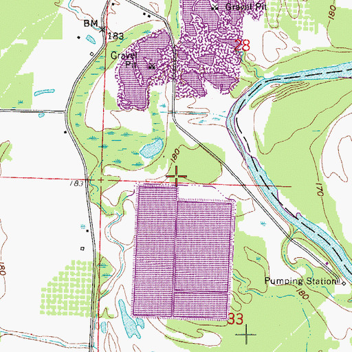 Topographic Map of Arkadelphia Wastewater Treatment Plant, AR