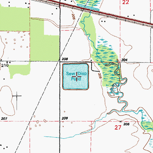 Topographic Map of Bald Knob Wastewater Treatment Plant, AR