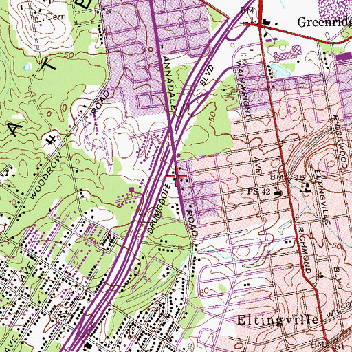Topographic Map of Genessee Park, NY