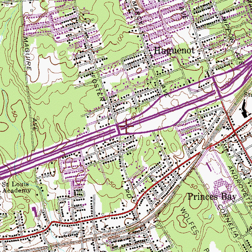 Topographic Map of Carlton Park, NY
