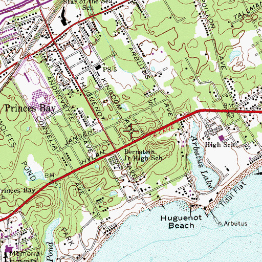 Topographic Map of Kingdom Pond Park, NY