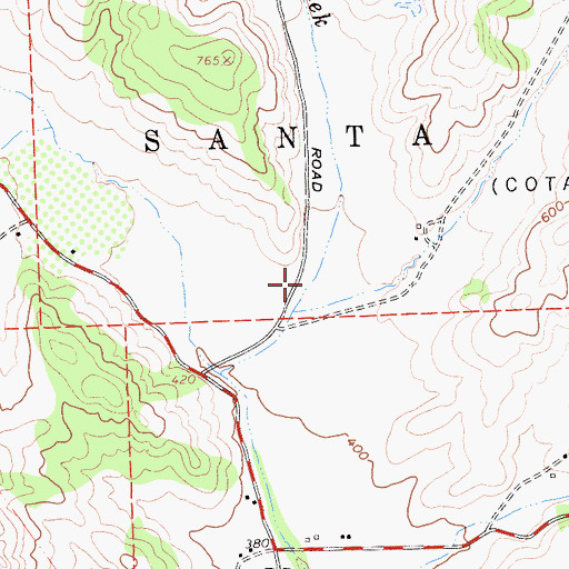 Topographic Map of Drum Canyon, CA