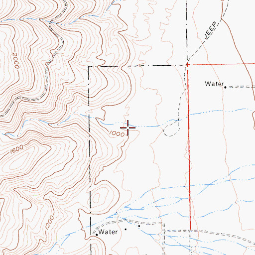 Topographic Map of Dry Canyon, CA