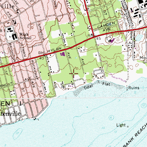 Topographic Map of Hybrid Oaks Woods Park, NY
