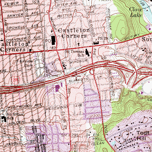 Topographic Map of Sports Park, NY