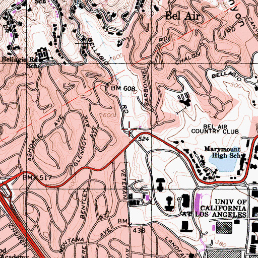 Topographic Map of Dry Canyon, CA