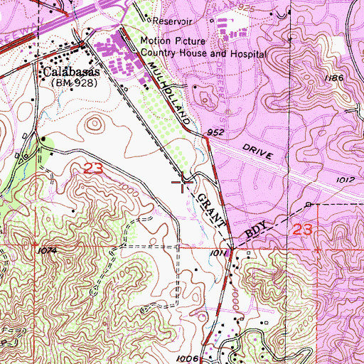 Topographic Map of Dry Canyon, CA