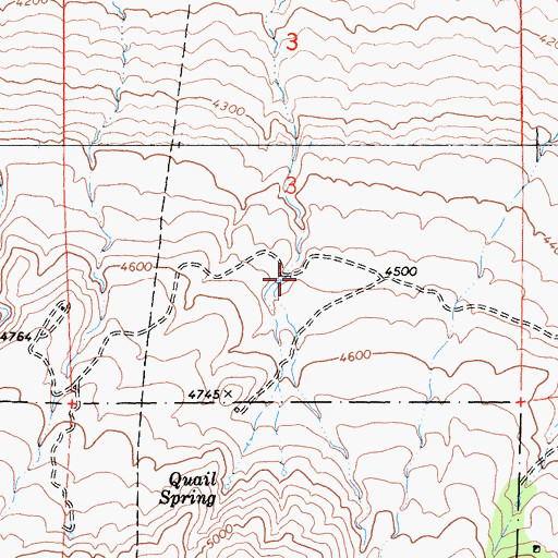 Topographic Map of Dry Canyon, CA