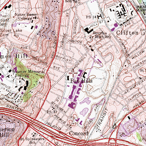 Topographic Map of Sobel Court Park, NY