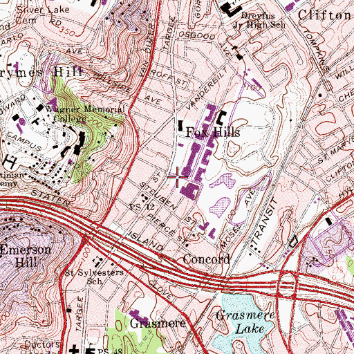 Topographic Map of Luis R Lopez Playground, NY