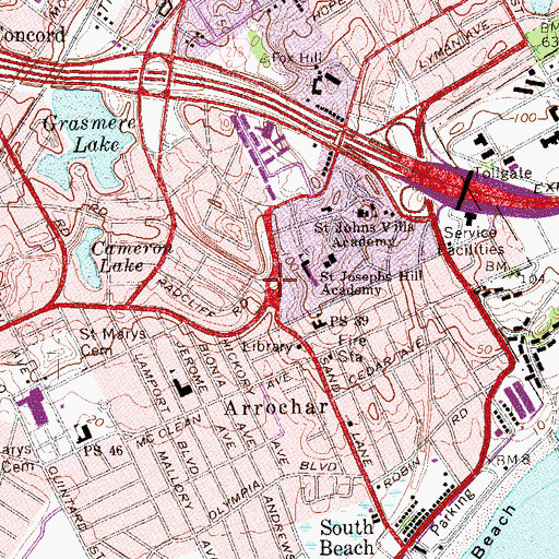 Topographic Map of Frederick Staats Circle, NY