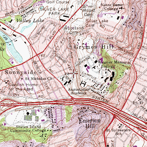 Topographic Map of Terrace Playground, NY
