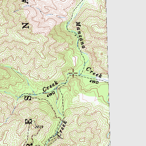 Topographic Map of Dry Creek, CA