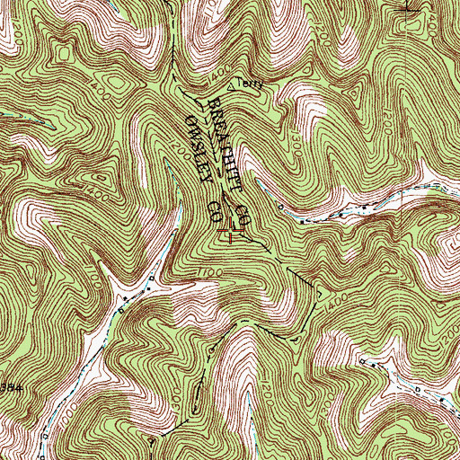 Topographic Map of Rose Knob, KY