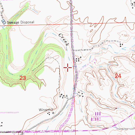 Topographic Map of Dry Creek, CA