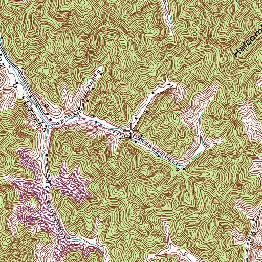 Topographic Map of Sugar Camp School, KY