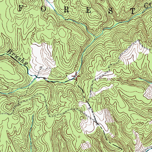 Topographic Map of Botner Post Office (historical), KY