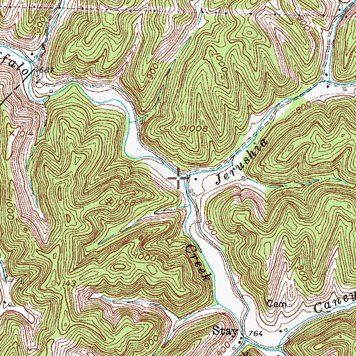 Topographic Map of Hawk Post Office (historical), KY