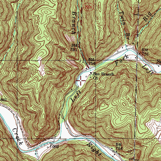 Topographic Map of Joshua Post Office (historical), KY