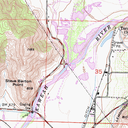 Topographic Map of Dry Creek, CA