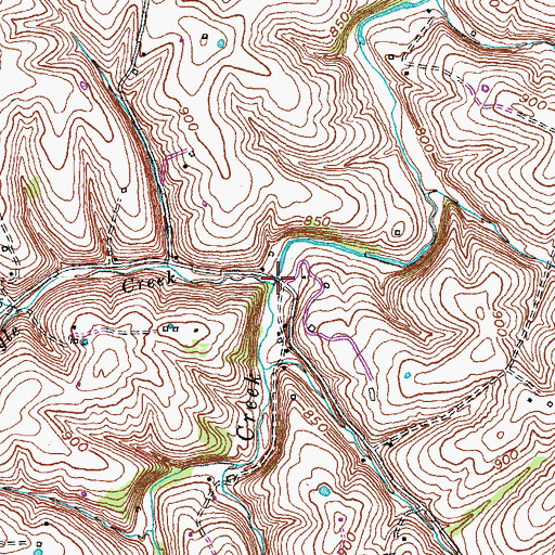 Topographic Map of Bald Eagle Bridge, KY