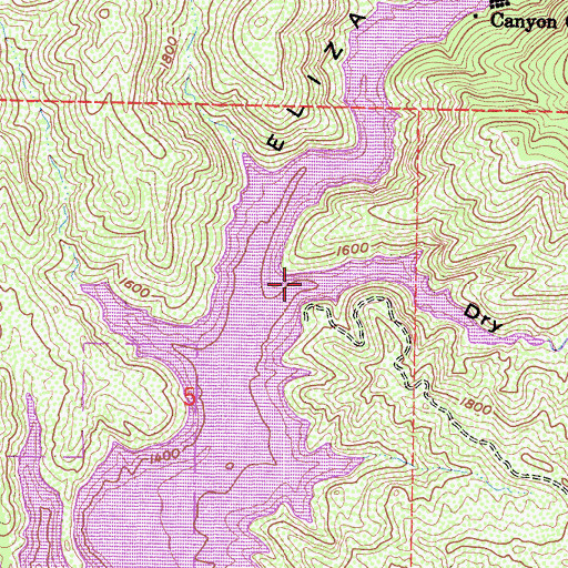 Topographic Map of Dry Gulch, CA