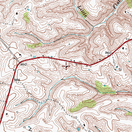 Topographic Map of Bethel Church, KY