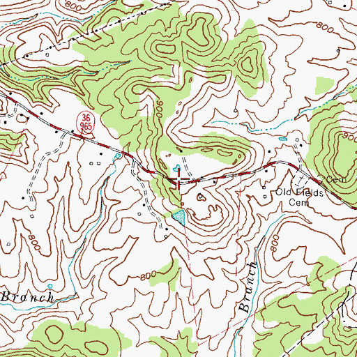 Topographic Map of Blockhouse Iron Mine, KY