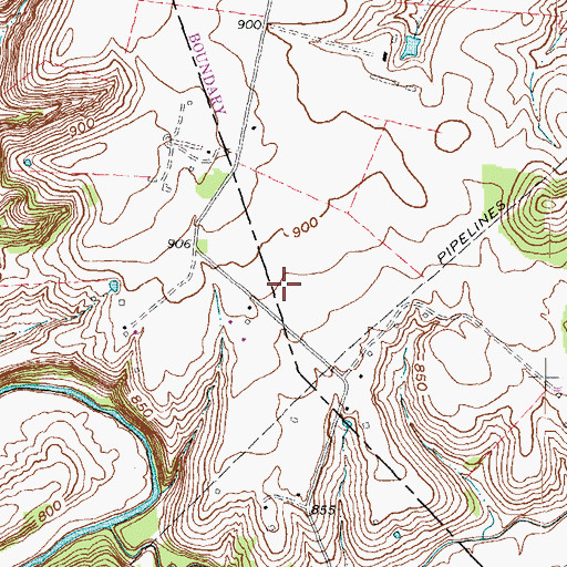 Topographic Map of Chestnut Grove (historical), KY