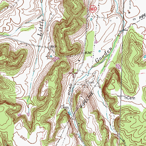 Topographic Map of Chestnut Grove School (historical), KY