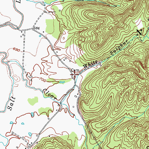 Topographic Map of Costigan Post Office (historical), KY