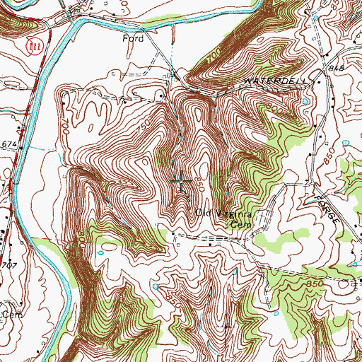 Topographic Map of Forge Hill Post Office (historical), KY